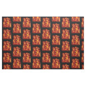 Löwen Flammen Feuer auf schwarz Stoff (Fat Quarter (45,7 x 55,9 cm))
