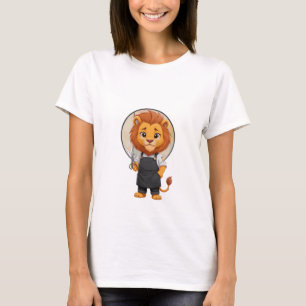 Löwen-Friseur Cartoon-Charakter zum Knuddeln T-Shirt