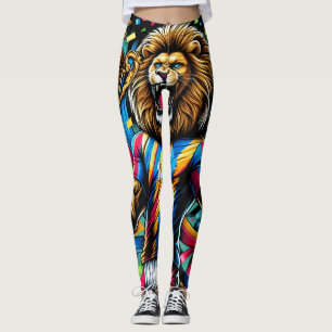 Löwen-Fußballmeister-Trophäe Fußball-Sieg Leggings