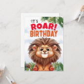 Löwen Geburtstag Karte (Vorderseite/Rückseite Beispiel)