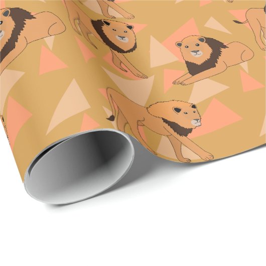 Löwen Geschenkpapier (Rolleneckpunkt)