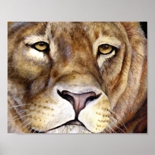 Löwen Gesicht feine Kunst Poster