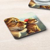 Löwen Getränkeuntersetzer (Linke Seite)