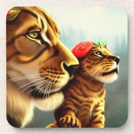 Löwen Getränkeuntersetzer (Vorderseite)