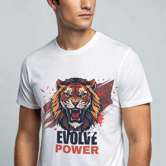 Löwen-Gym T-Shirt – Evolve Power Beast Mode Tee