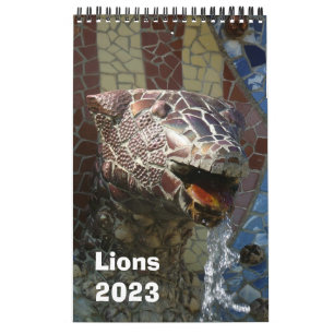 Löwen im Architekturkalender 2023 Kalender