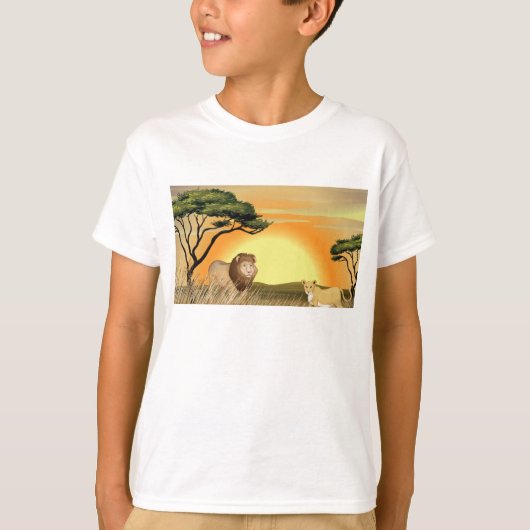 Löwen im wilden T - Shirt (Vorderseite)