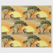 Löwen in freier Wildbahn Geschenkpapier (Flach)