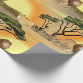 Löwen in freier Wildbahn Geschenkpapier (Ecke)