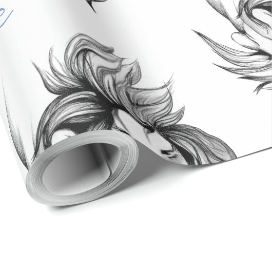 Löwen in Liebe Geschenkpapier (Rolleneckpunkt)