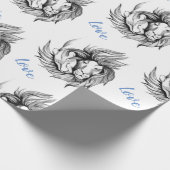 Löwen in Liebe Geschenkpapier (Ecke)