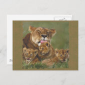 Löwen in wilden Gaben und T-Shirts Postkarte (Vorne/Hinten)