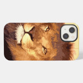Löwen-Kunstwerk iPhone Hülle (Rückseite (Horizontal))