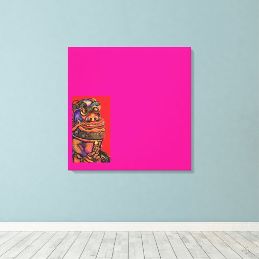 Löwen Leinwanddruck (Insitu (Holzboden))