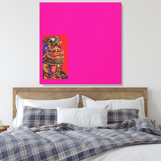 Löwen Leinwanddruck (Insitu (Schlafzimmer))