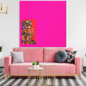 Löwen Leinwanddruck (Insitu (Wohnzimmer))