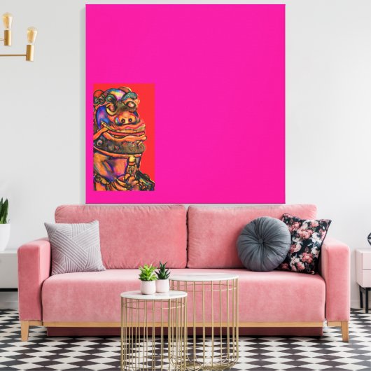 Löwen Leinwanddruck (Insitu (Wohnzimmer))