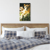 Löwen Leinwanddruck (Insitu (Schlafzimmer))