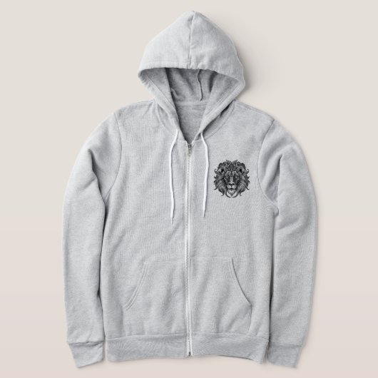 Löwen-Linienkunst Hoodie (Ablage )