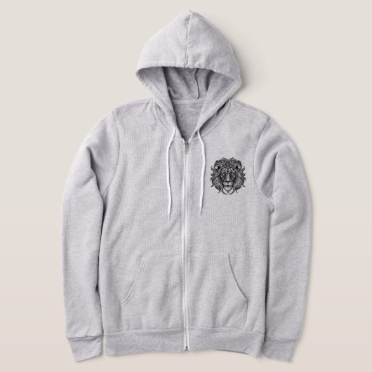 Löwen-Linienkunst Hoodie (Ablage )