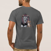 Löwen-Mandala-Art Bella+Canvas T-Shirt - (Rückseite)