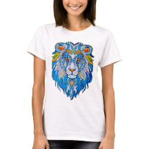 Löwen-Mandala-T-Shirt