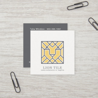 Löwen-Mosaik-Logo | QR-Code Quadratische Visitenkarte
