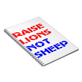 Löwen nicht schaf #USAPatriotGraphics © Notizblock (Rechte Seite)
