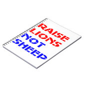 Löwen nicht schaf #USAPatriotGraphics © Notizblock (Linke Seite)