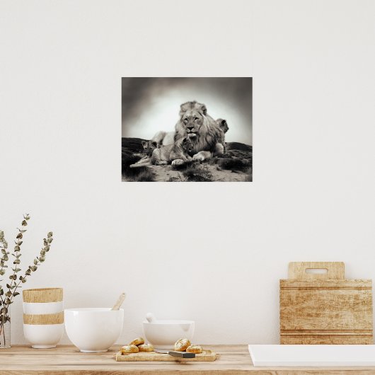 Löwen Poster (Küche)
