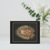 Löwen-Postkarte Postkarte (Stehend Vorderseite)
