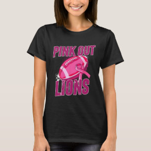 Löwen rosa Fußball gegen Brustkrebs kämpfen T-Shirt