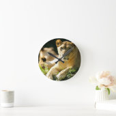 Löwen Runde Wanduhr (Zuhause)