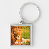 Löwen Schönheit Schlüsselanhänger (Vorne)