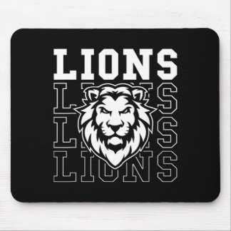 Löwen Schulgeist Fan Team Zurück zur Schule Mousepad