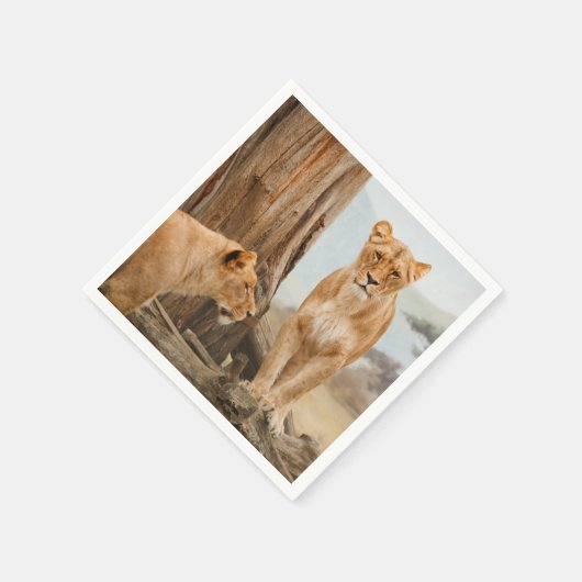 Löwen Serviette (Ecke)