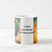 Löwen sind Könige des Dschungelkaffees Kaffeetasse (Mittel)