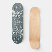 Löwen Skateboard läuft - Ihre Farben (Vorderseite)