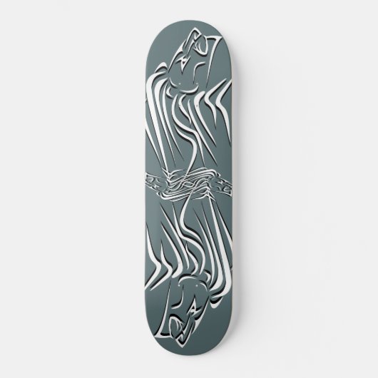 Löwen Skateboard läuft - Ihre Farben (Vorderseite)
