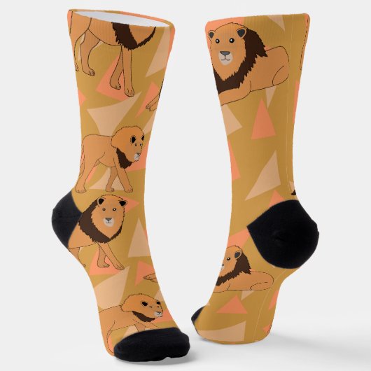 Löwen Socken (Gewinkelt)