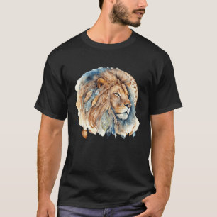 Löwen-Stammes-Wasserfarbe-Löwe-Traumfänger T-Shirt