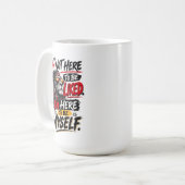 Löwen-Straßenstil | Sei Du Selbst Design Kaffeetasse (Vorderseite Links)