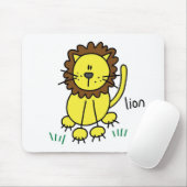 Löwen-Strichmännchen-Mauspad Mousepad (Mit Mouse)