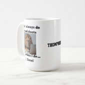 Löwen-Tabellenkalkulation Büro Tasse (Vorderseite Links)