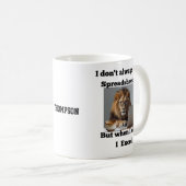 Löwen-Tabellenkalkulation Büro Tasse (VorderseiteRechts)