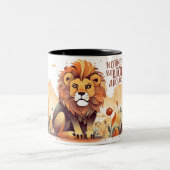 Löwen-Tasse, keine Zeit, um Löwe zu sein Zweifarbige Tasse (Mittel)