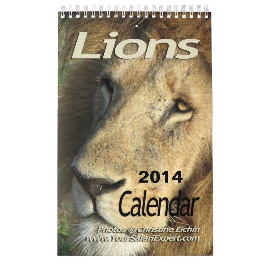 Löwen tragen 2014 ein (Single-Seite) Kalender (Titelbild)