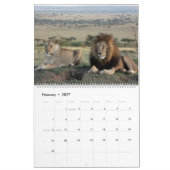 Löwen tragen 2014 ein (Zwei-Seite) Kalender (Feb 2027)