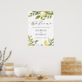 Löwen und Blätter Boho Wedding Willkommen Poster (Küche)