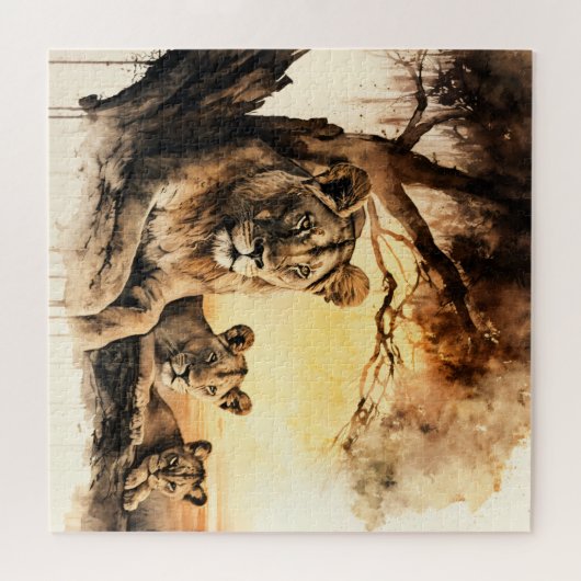 Löwen und Cubs Puzzle (Horizontal)